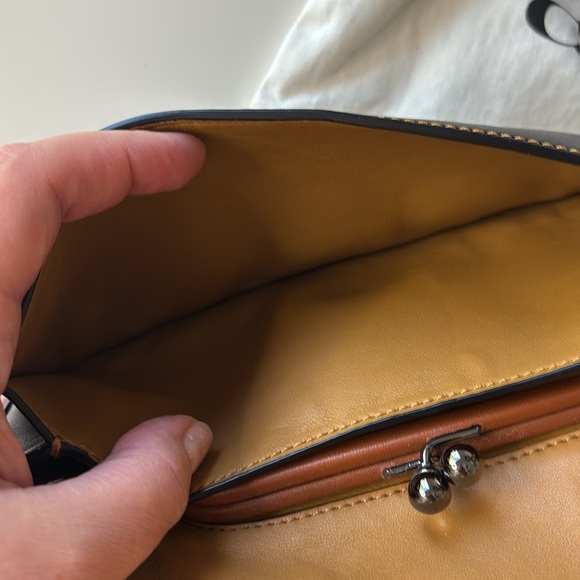 Coach | NWOT 1941 Dinky with Tea Rose Black/Blue/Purple Leather Crossbody #20215 - Picture 10 of 16